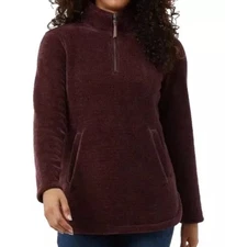 32 Degrees Heat Ladies’ 1/4 Zip Fleece Pullover Sweater   Purple  L*