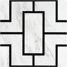 Retro Self Adhesive 12-Inch Vinyl Floor Tiles, 20 Tiles - 12" X 12", Affinity Pa