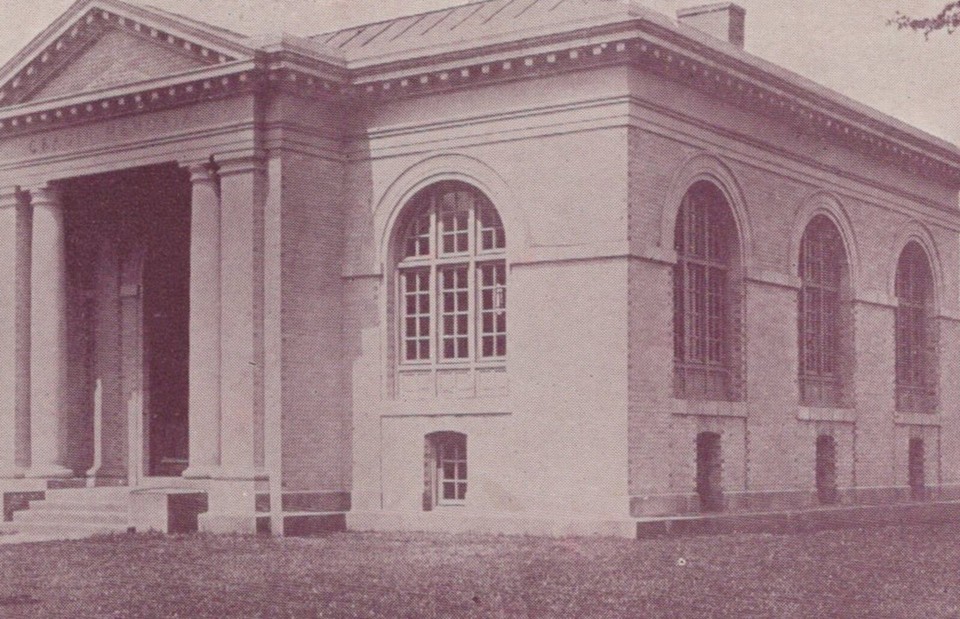 Cragin Memorial Library Colchester Connecticut CT Columns Pediment