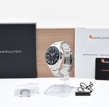 【COME NUOVO con scatola】 Hamilton Khaki Navy Scuba H823150 quadrante nero data #55