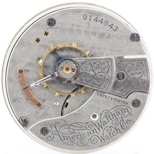 WALTHAM NO. 18, 9144843, 18s 7j POCKET WATCH MOVEMENT, FOR REPAIR (IK)