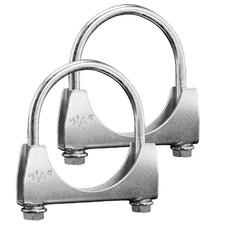 2.5 Inch U Bolt Exhaust Clamp for RV UTV Tractor Motorcycle Systems 2 Pcs