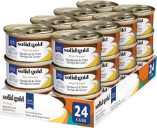 Grain Free Wet Cat Food 24 Pack Cans 3oz Seafood Tuna Mackerel Gravy Holistic 14.44 per gallon