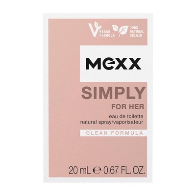 Mexx Simply for Her Eau de Toilette frischer blumig-eleganter Damenduft Glasflak