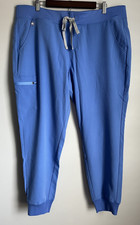 New FIGS Technical Collection Women Blue High Waisted Pocket Jogger Pants Sz.2XL