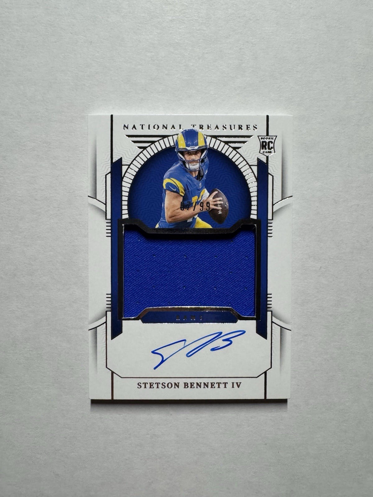 Stetson Bennett IV 2023 Panini National Treasures #189 Rookie Patch Auto RPA /99