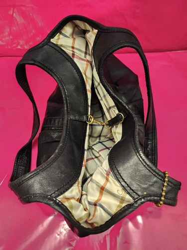 Coach Ergo Tattersall Blk Leather Tote Bag Purse Satchel 12240 PLEASE READ!! - Picture 5 of 9