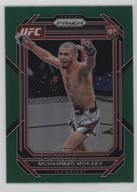 2023 Panini Prizm UFC Green Prizm Muhammad Mokaev #124 1dm7