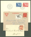 Cover Y71 Sweden 1925 / FDC 1956 / Letter 1973 used