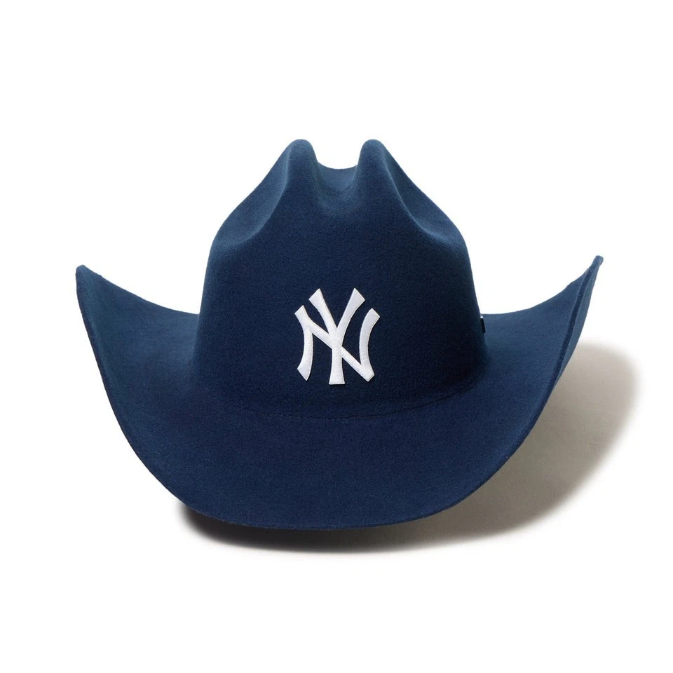 Sombrero de Vaquero New Era Fieltro de Lana MLB New York Yankees Azul Marino Unisex 14668803 Foto 2 de 4