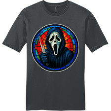 NEW Art Society STAINED GLASS GHOSTFACE CHARCOAL Tee Shirt S-4XLARGE MADE IN USA