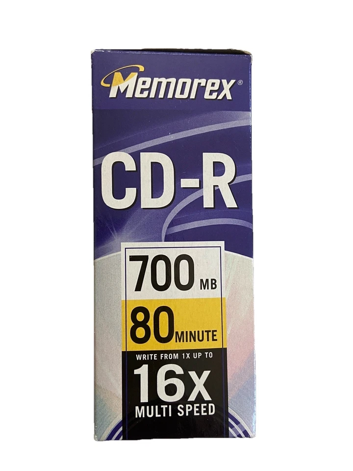 10 Pack Memorex CD-R Discs 700mb/80min 40x W/slim Jewel Cases New Sealed  - Image 2 of 4