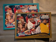 Mike Napoli 2014 Topps #22 Blue Border AND Gold /2014 Red Sox World Series
