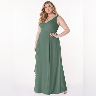 AZAZIE Maxi Dress Eucalyptus Green Plus Size 18 Bridesmaid Mother Of Bride