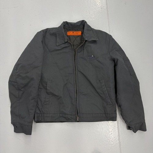 Vintage 70s Red Kap Grey Canvas Workwear Mechanics Jacket 1970s True Vintage