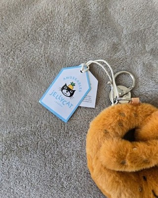 Jellycat Amuseables Pretzel Plush Bag Charm Keychain Collectible