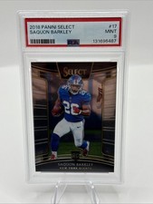 2018 Panini Select - Saquon Barkley #17 Rookie Card Mint 9 PSA. rookie card picture
