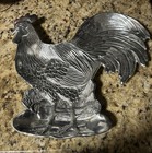 Hacienda Real Handmade Mexican Pewter Rooster Tray Decorative Serving Tray — photo 1