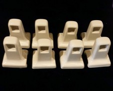 MCM Towel Rod Holders White Ceramic Porcelain Set - No Hardware-4 Sets