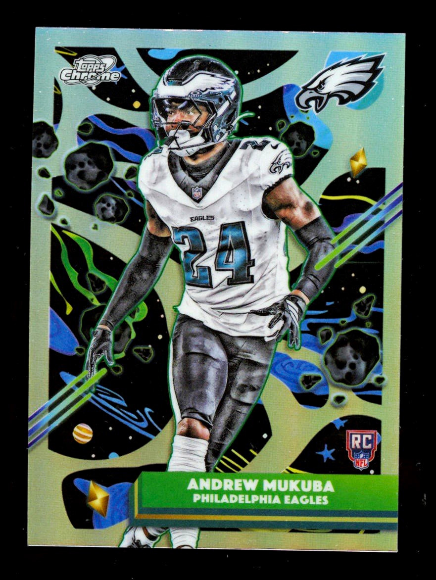 💫☄️ANDREW MUKUBA 2025 Cosmic Chrome Refractor RC #EAGLES #181 PHENOM!☄️💫 
