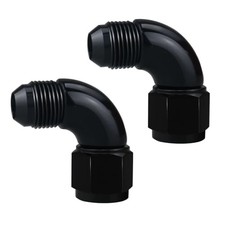 8AN Male to 8AN Female Swivel 90 Degree Full Flow 8AN to 8AN Male to Female
