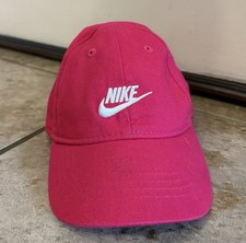 Nike Swoosh Embroidered Logo Cap Hat Adjustable Hot Pink Girls Size Infant