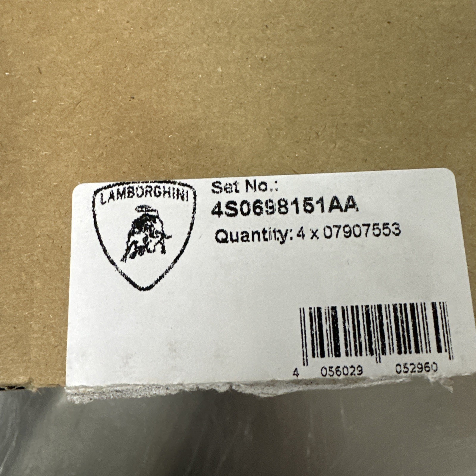 Lamborghini Front Brake Pads Kit 4S0698151AA 380x38mm Carbon Ceramic Rotors!