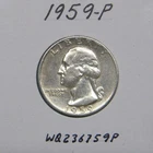 1959-P Washington quarter, 90% Silver Coin