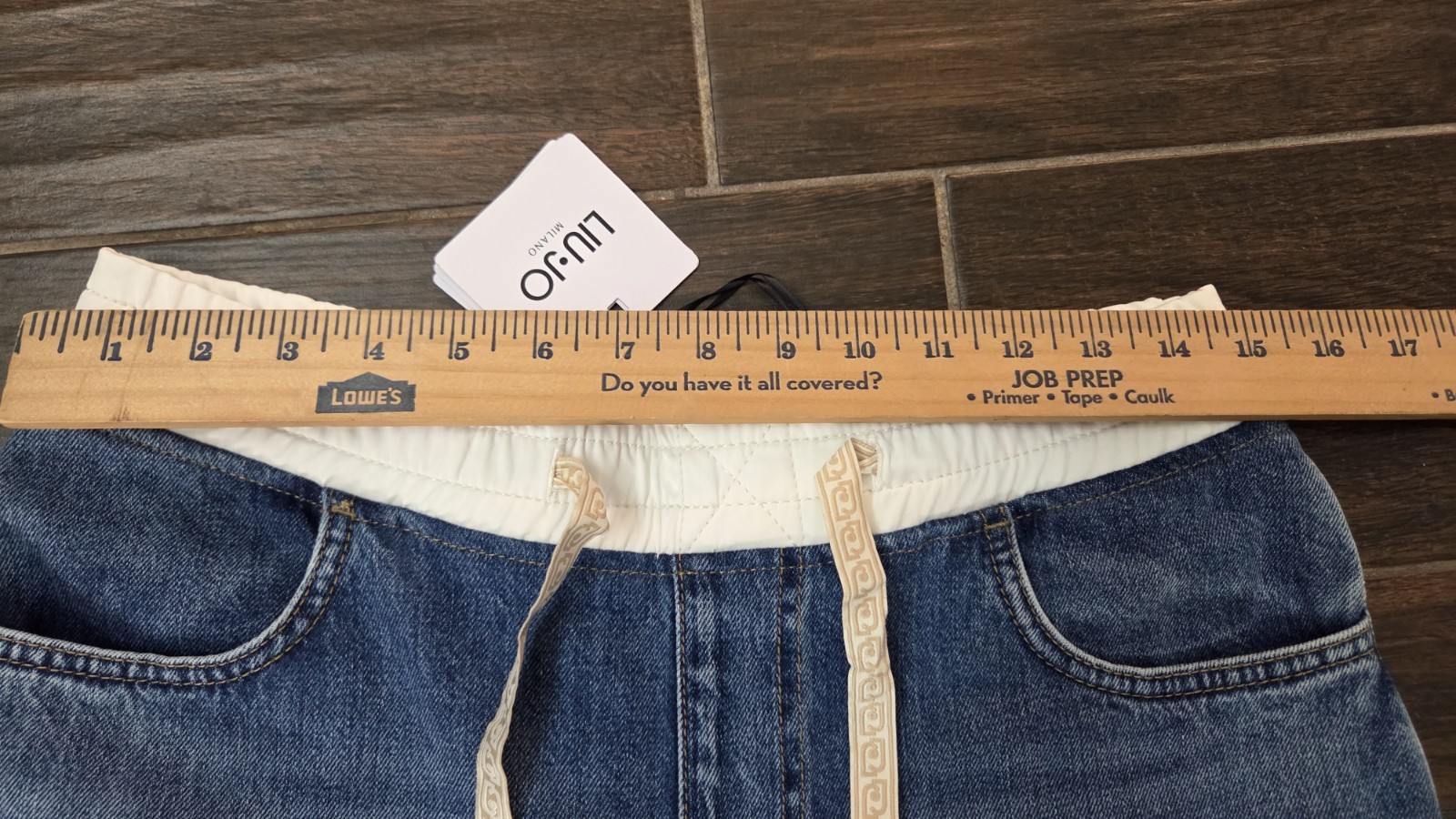 Liu Jo Confy Blue Women's Jeans Sz 28x32 High Rise Straight Leg jeans Drawstring image 6