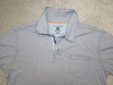 Quiksilver Surfing Pinstripe Polo Shirt Medium Blue Surf Skate Grunge
