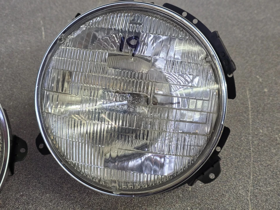 PAR DE FAROS DE HAZ SELLADO ORIGINALES RESTAURADOS PORSCHE 911 912E 930 PUNTO 68-86 #19 Foto 2 de 4