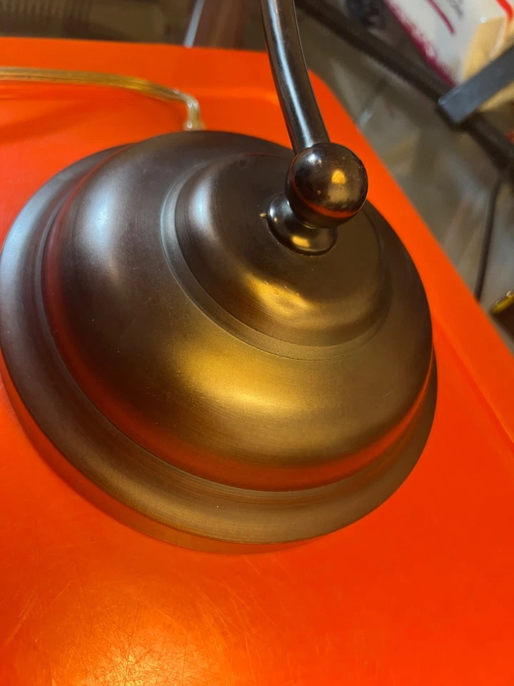 Ott-Lite - Bankers Table Desk Lamp - Bronze Antique Style Marble Shade - E13DY1 - Image 3 of 4