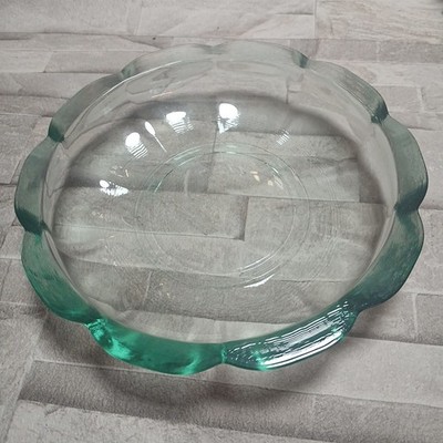 Vintage Alte Massive Glasschale Grünstich Edle Optik Servieren Sammlerstück Rar