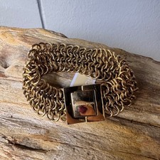 Michael Kors Gold Tone Chain Link Bracelet Wi...