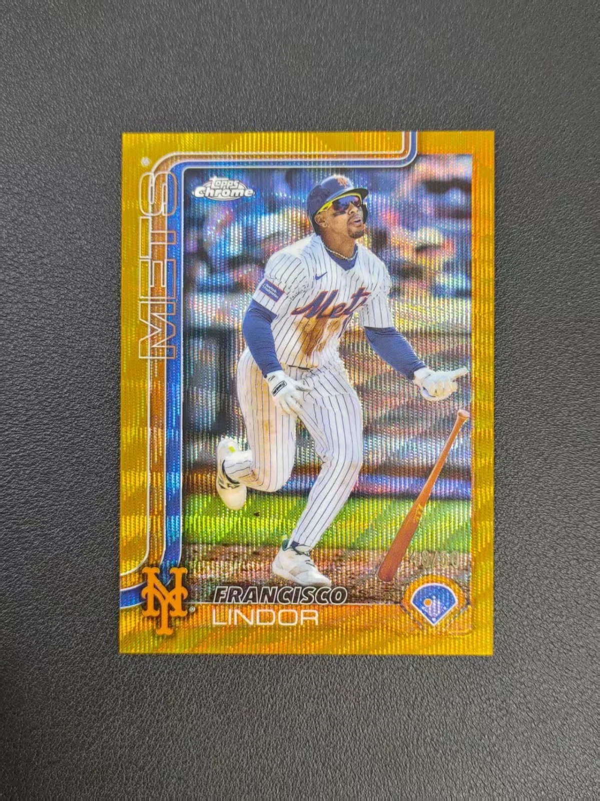 2025 Topps Chrome Francisco Lindor Gold Wave 48/50#170 HCQL