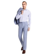 Michael Kors Mens Classic fit Dress Pants 40 / 32 Light Blue Solid Wool