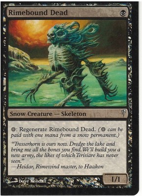 MTG FOIL Rimebound Dead  (Coldsnap) 69/155 Uncommon Snow Creature Skeleton NM