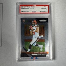 Baker Mayfield 2018 Panini Prizm #201 Rookie Card Browns RC PSA 10 Gem Mint?. rookie card picture