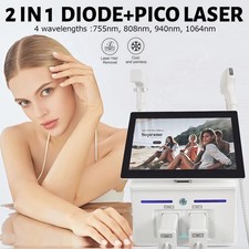 2 In 1 808nm Diode Laser Hair Removal Nd Yag Pico Laser Tattoo removal Machine
