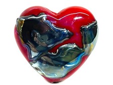 Heart Handmade Lampwork Glass Beads From Murano OOAK Tamara Yarilo Brand 1 Pcs