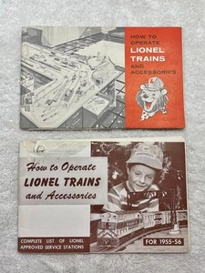 2, Vintage 1955-1956 & 1958 Lionel Train Operations and Accessories Manuals