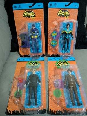 McFarlane DC Retro Batman 66 Alfred Nightwing Bookworm Wave 10 Lot Of 4 Sealed.
