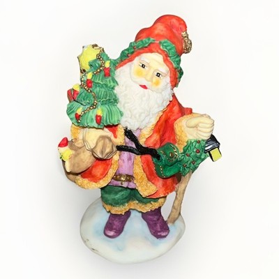 5 Vintage Bronson Collectibles Old World Santas Yuleman From