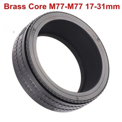Brass M77 to M77 17-31mm Adjustable Focusing Helicoid Lens Adapter Macro Tube