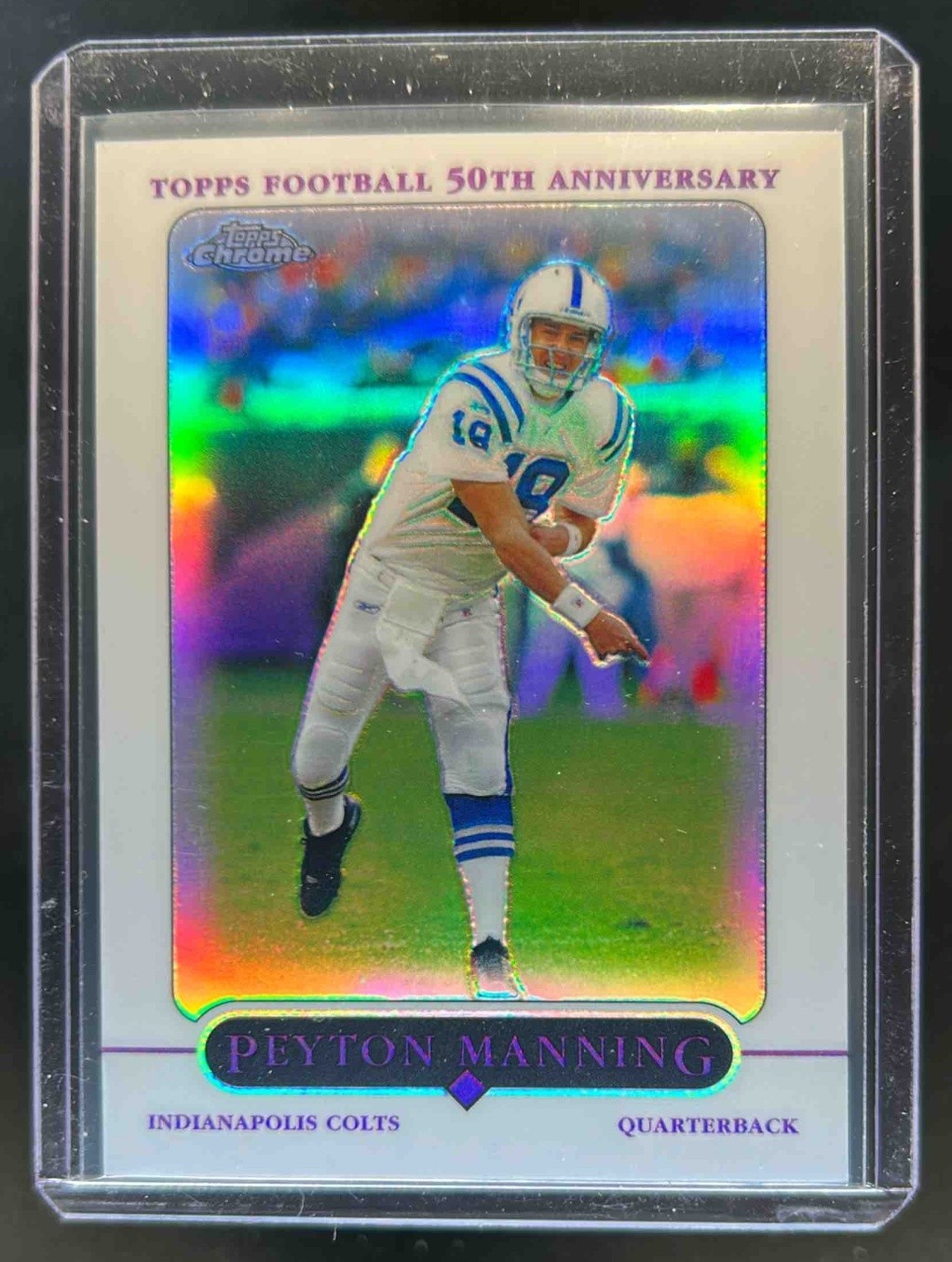 2005 Topps Chrome Peyton Manning Refractor #136 Colts