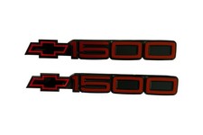 1988-1998 Pair Chevrolet Ck Series 1500 454 Ss Redblack Door Emblem 1988-1998 Pair Chevrolet Ck Series 1500 454 Ss Redblack Door Emblem