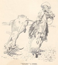 1899 California Cowboy Painter Edward Borein Print Article &ndash; Cool Early Sketches
