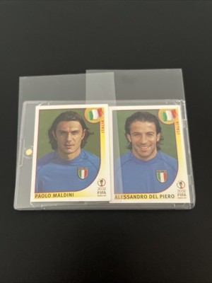Panini World Cup 2002 Japan Italy Lot Del Piero &Maldini Nr-471&460 Exelent