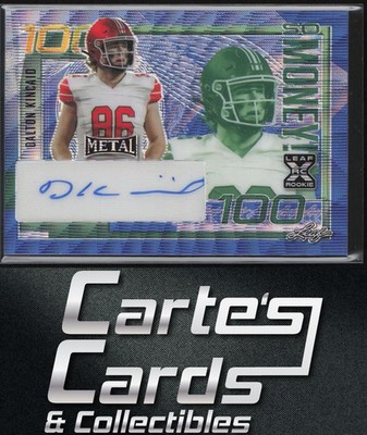 Dalton Kincaid 2023 Leaf Metal #SM-DK1 So Money! Autographs Wave Blue RC 3/7