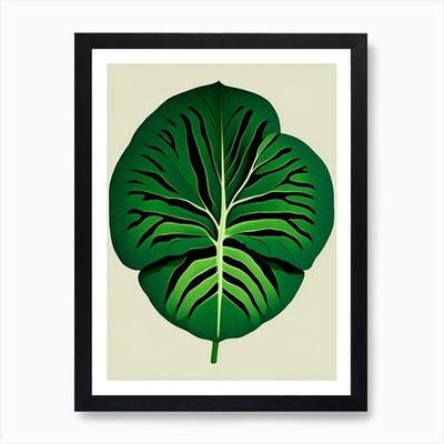 Gotu Kola Blatt lebendig inspiriert Kunst gerahmtes Wandbild Poster Leinwanddruck Bild
